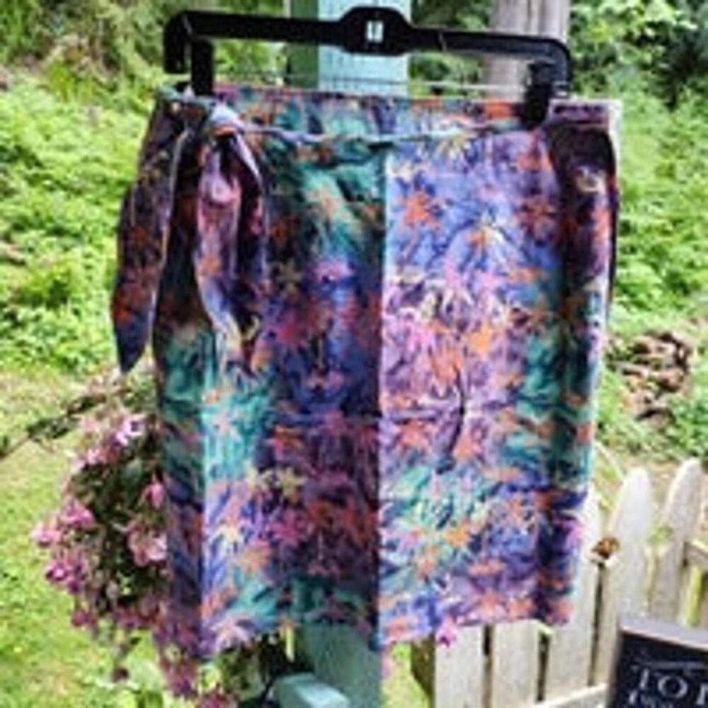 Wrap Skirt‎ Colorful Palm Tree Print Tie Waist Beach Cover Up
